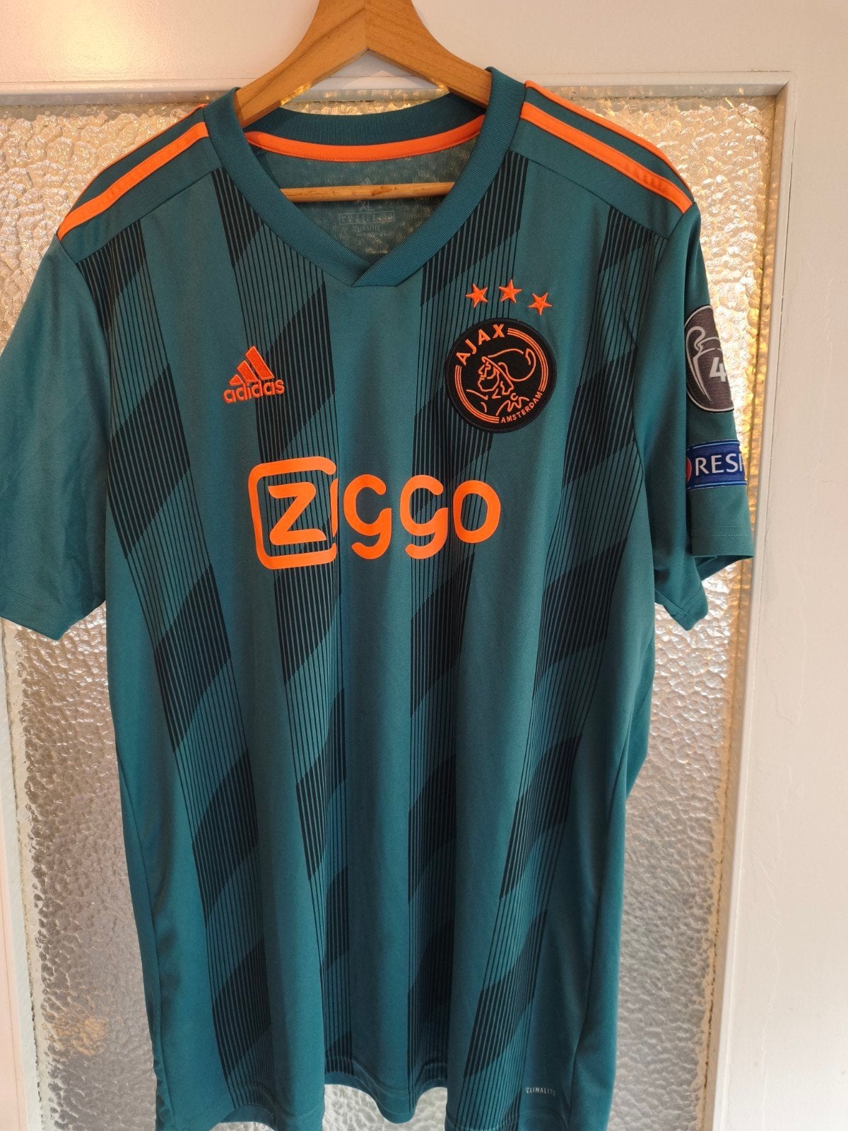 Origineel Groen Ajax Uitshirt 19/20 - #9 HUNTELAAR, Maat XL, Ophalen of Verzenden, Shirt