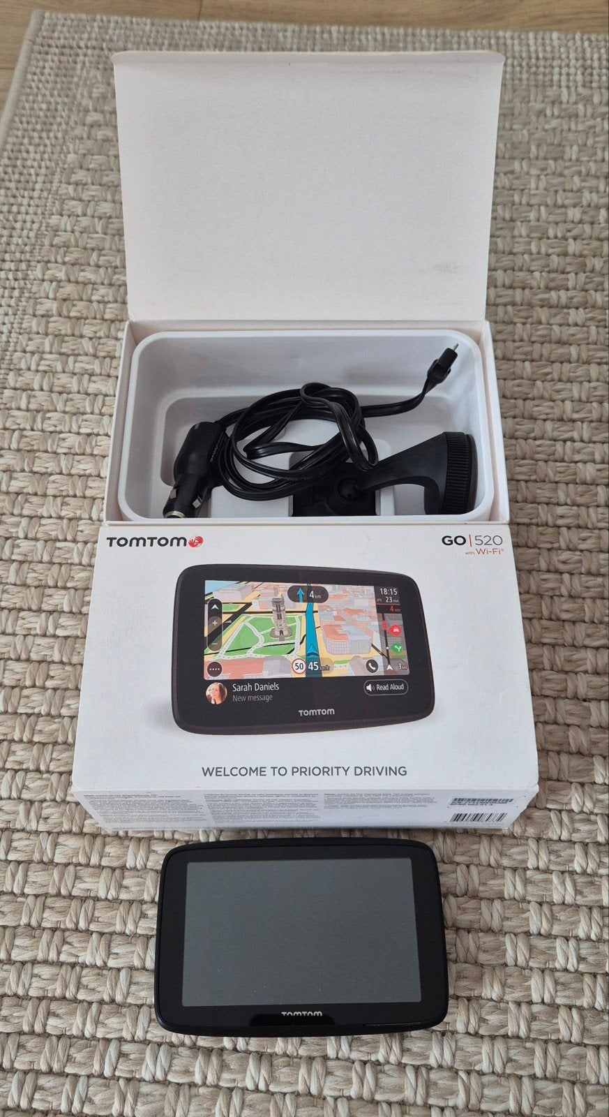 TomTom GO 520 navigatiesysteem in goede staat, Auto diversen, Autonavigatie, Ophalen of Verzenden, Zo goed als nieuw