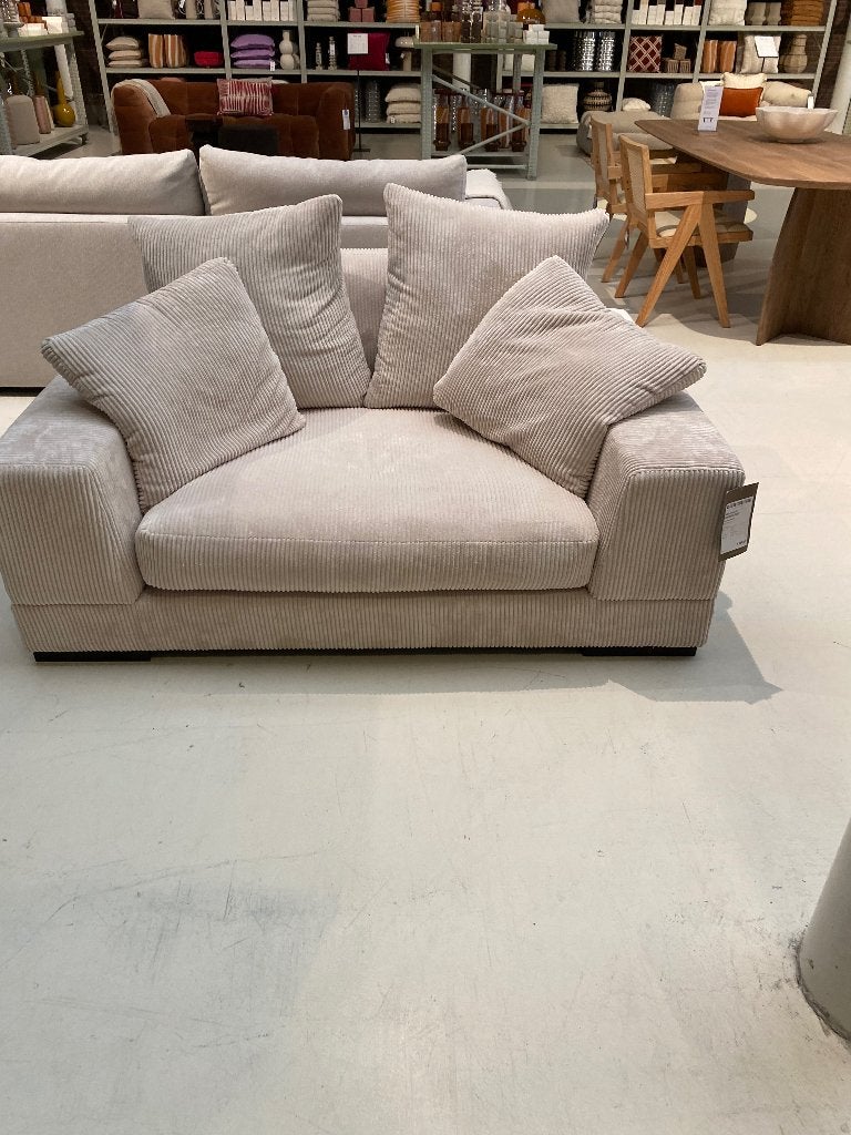 Loods 5 loveseat Mino ribfluweel - Ribcord ivory, Ophalen, Gebruikt, 100 tot 125 cm, 125 cm of meer