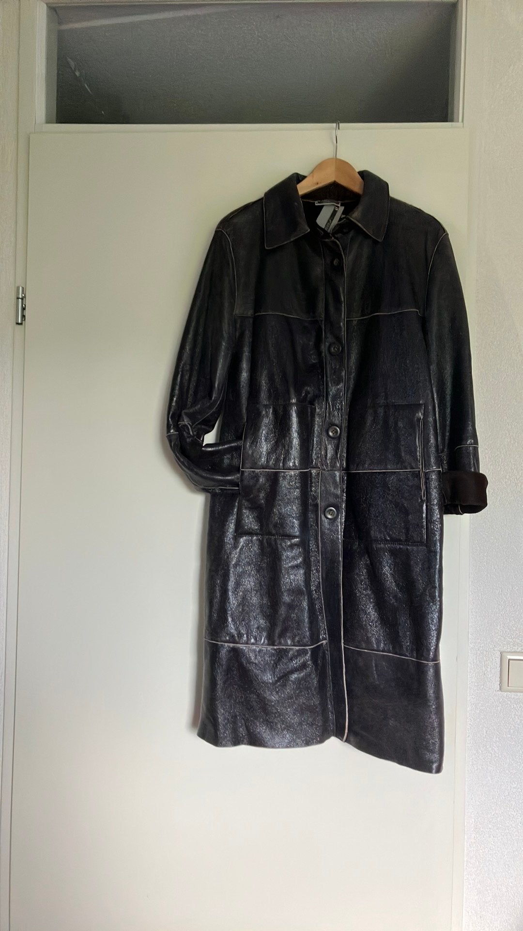 Spinternieuw vintage jas leer met bont binnenvoering, Kleding | Dames, Ophalen of Verzenden, Zo goed als nieuw, Maat 38/40 (M)