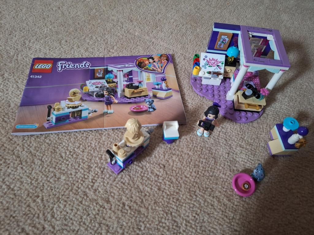 LEGO Friends Emma's Kunststand (41342) - Zo goed als nieuw, Compleet, Lego, Friends, Ophalen of Verzenden