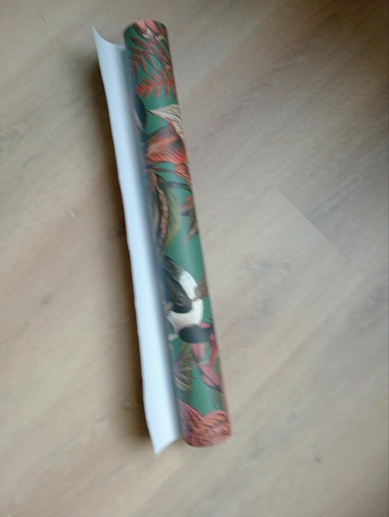 Restrol behang tropisch patroon, 53 cm x 8.05 m, Ophalen of Verzenden, Groen