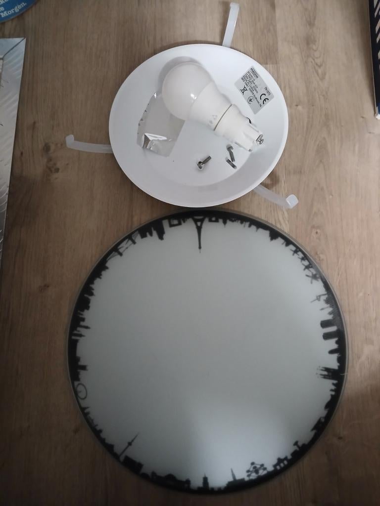 Plafondlamp Massive met stadsgezicht, inclusief lamp, Ophalen of Verzenden, Zo goed als nieuw, Modern, Speels, Stadsgezicht