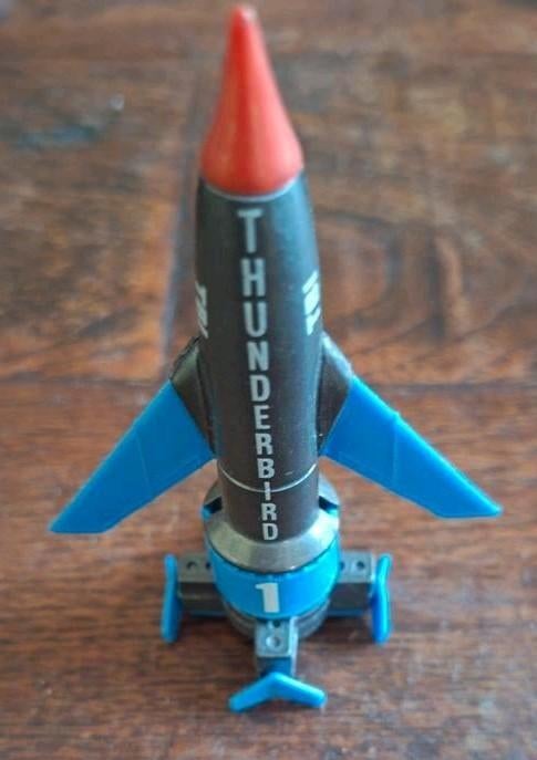 Thunderbird 1 raket speelgoedfiguur, Ophalen of Verzenden, Gebruikt