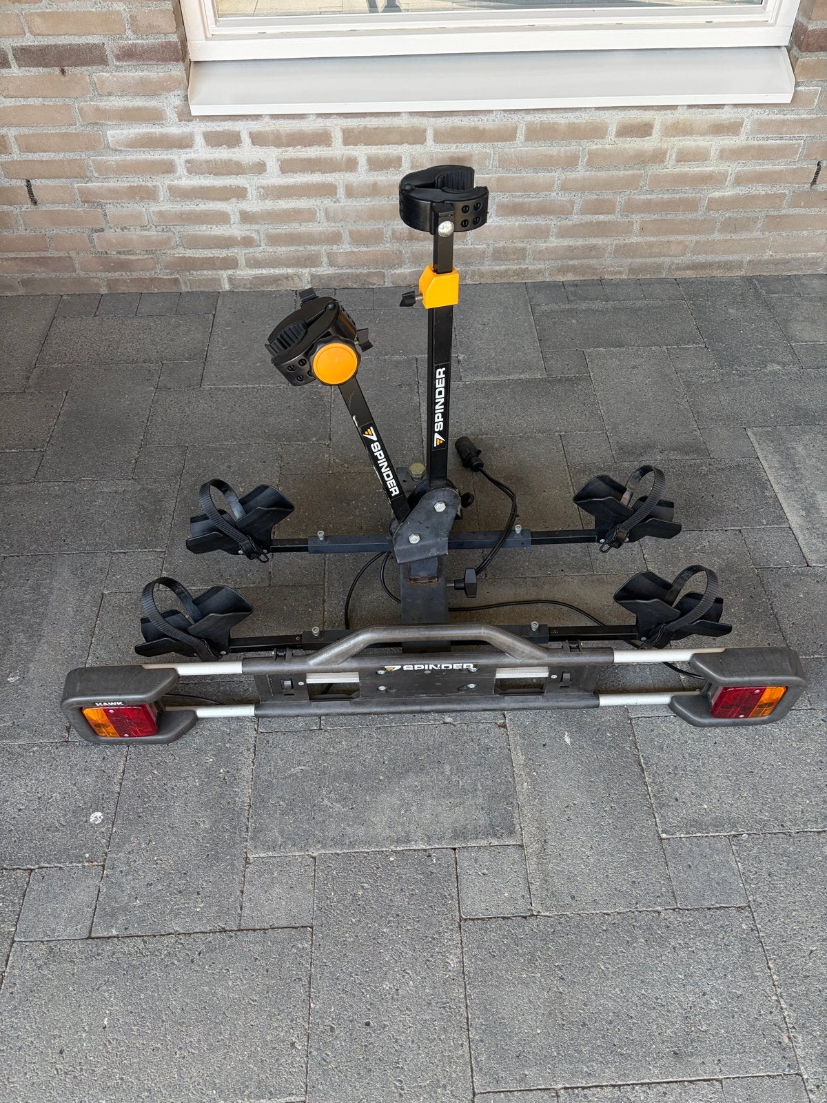 Spinder Hawk Trekhaak Fietsendrager voor 2 fietsen, Ophalen of Verzenden, 2 fietsen, Gebruikt, Trekhaakdrager