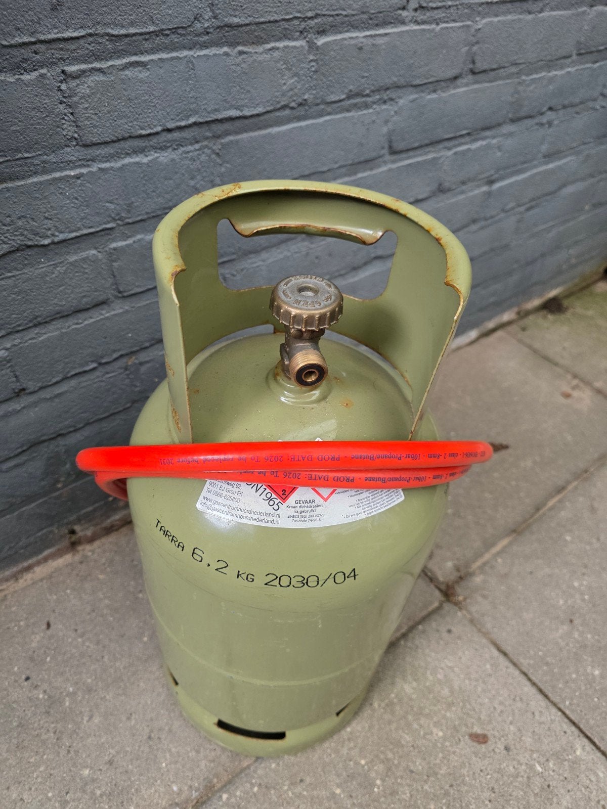 propaan/butaan gasfles VOL goed tot 2030, Ophalen