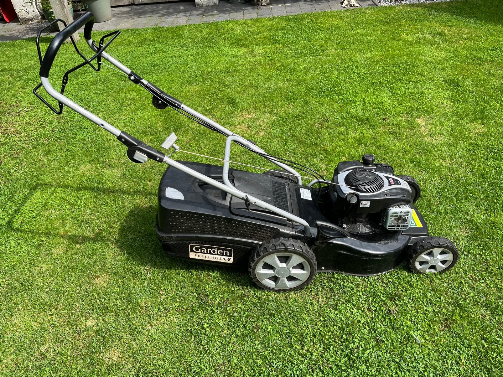 Garden Feelings grasmaaier, Tuin en Terras, Grasmaaiers, Cirkelmaaier, Ophalen of Verzenden, Zo goed als nieuw, Opvangbak