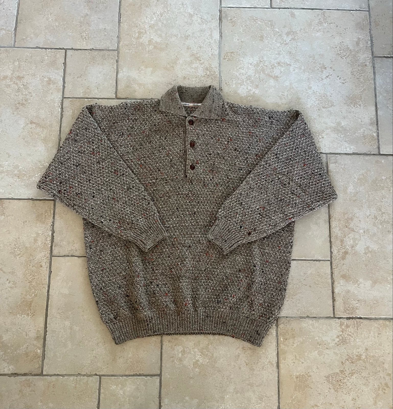 Heren trui met kraag - InVoice - Made in Italy, Ophalen of Verzenden, Zo goed als nieuw, Overige maten, Bruin