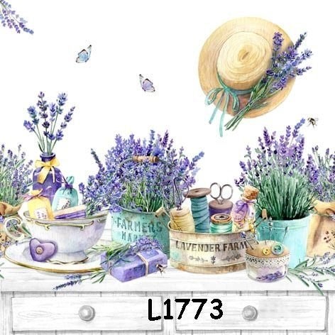 Servetten decoupage/bullet journal * lavendel L1773, Verzenden, Nieuw