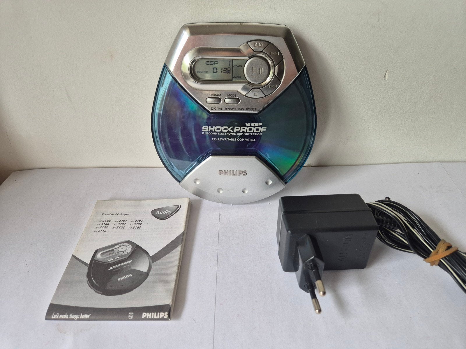 Philips AX2101 Discman/Cd Speler - Jogproof - Getest Werkend, Ophalen of Verzenden, Zo goed als nieuw, Philips