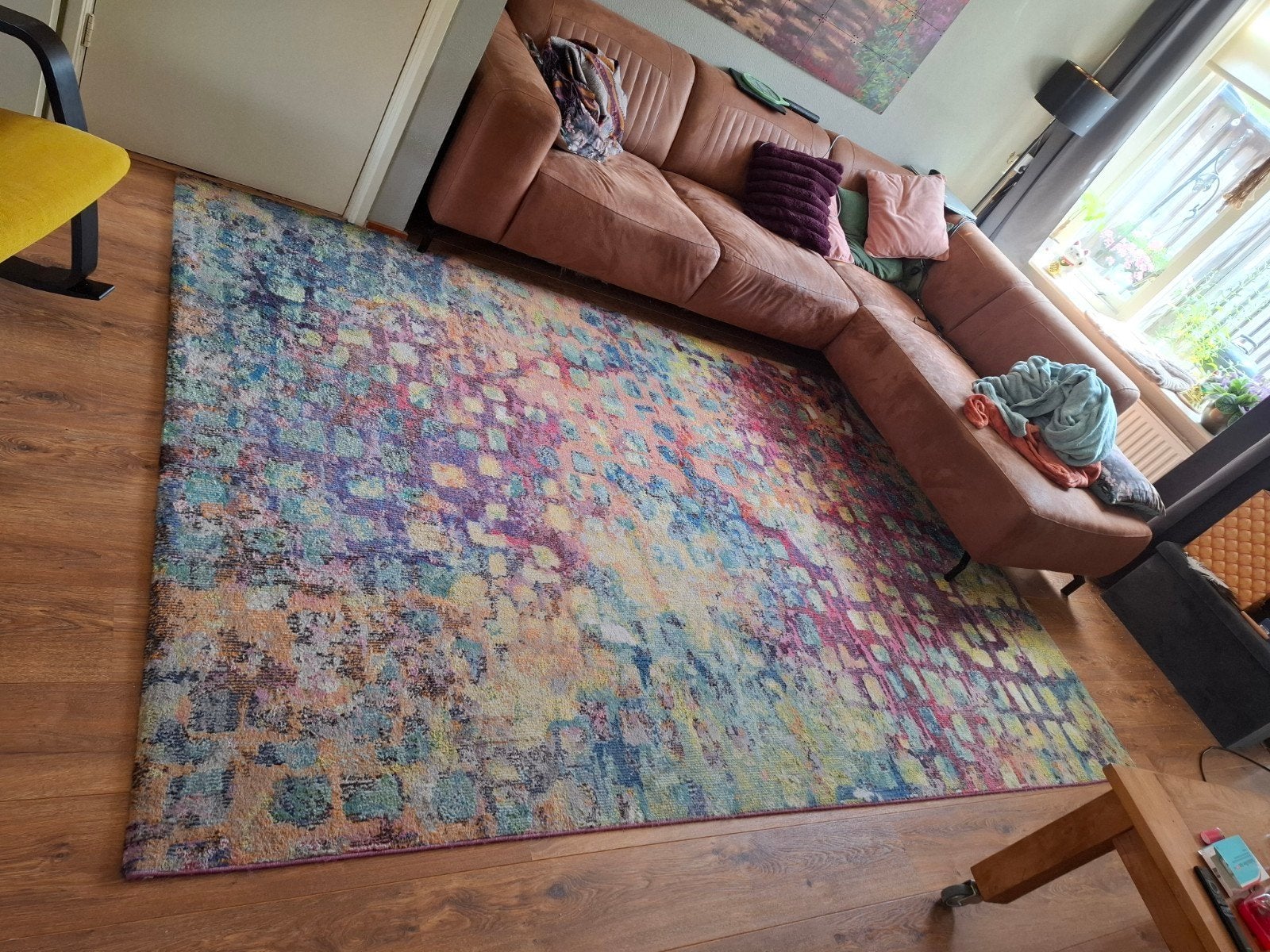 Vloerkleed, Huis en Inrichting, Stoffering | Tapijten en Kleden, Ophalen, 150 tot 200 cm, 200 cm of meer, Modern, kleurrijk, abstract
