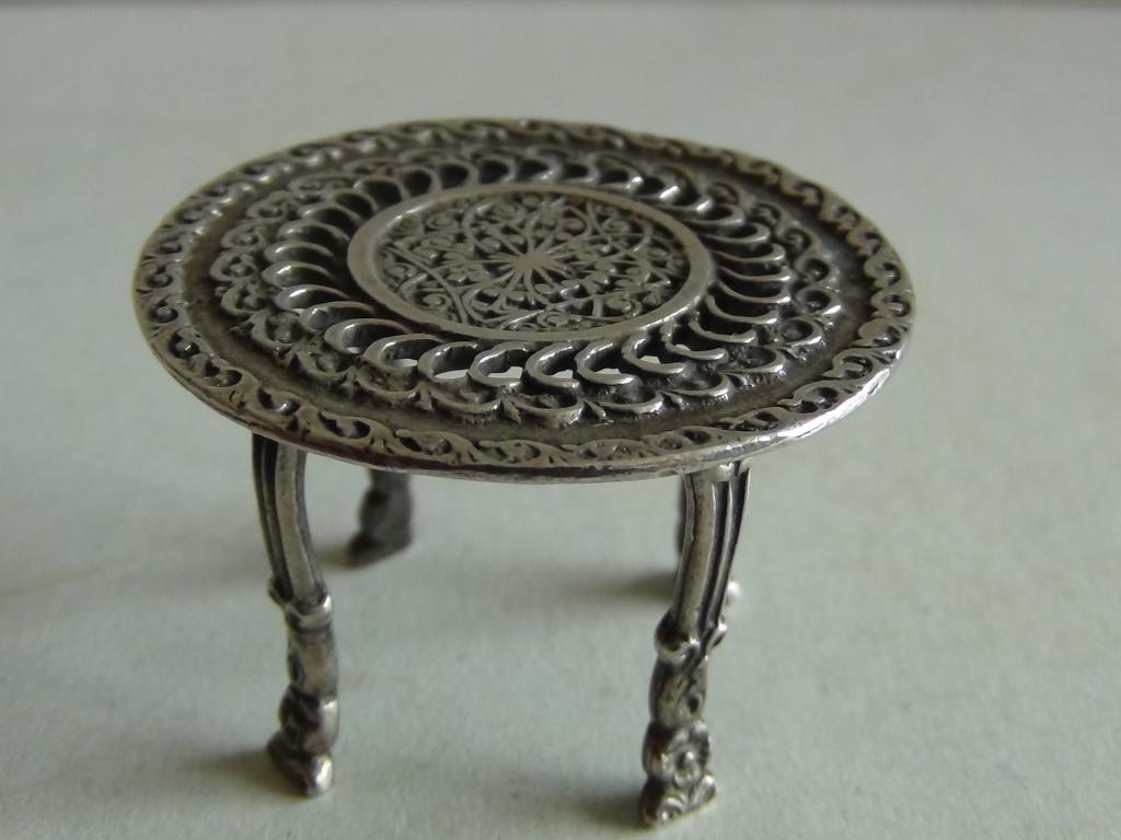 Miniatuur zilver FI8 ronde tafel zilveren miniaturen, Verzenden, Zilver