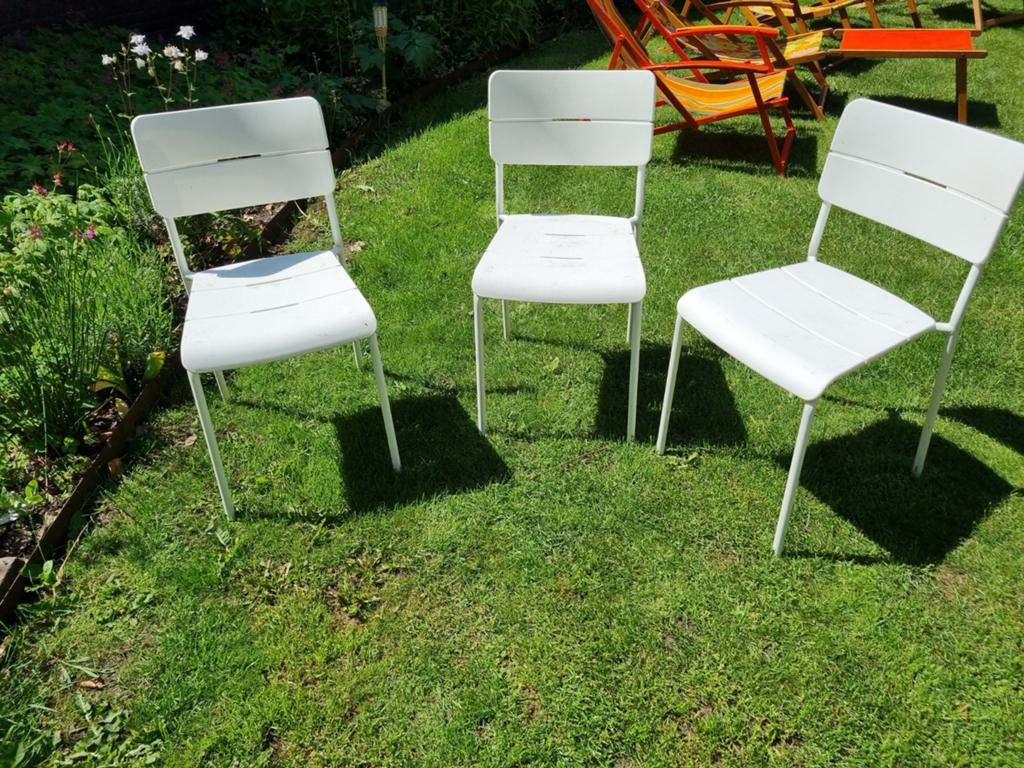 3 tuin stoeltje, Tuin en Terras, Ophalen, Metaal