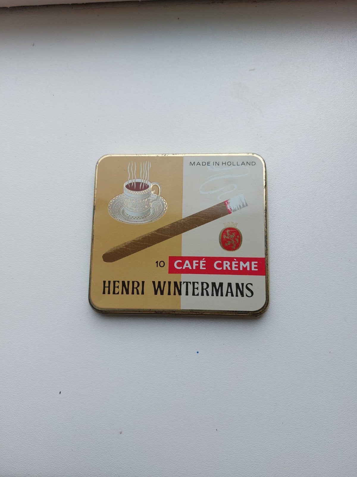 Vintage Henri Wintermans sigarenblikje - Café Crème, Ophalen of Verzenden, Gebruikt, Overige, Overige merken
