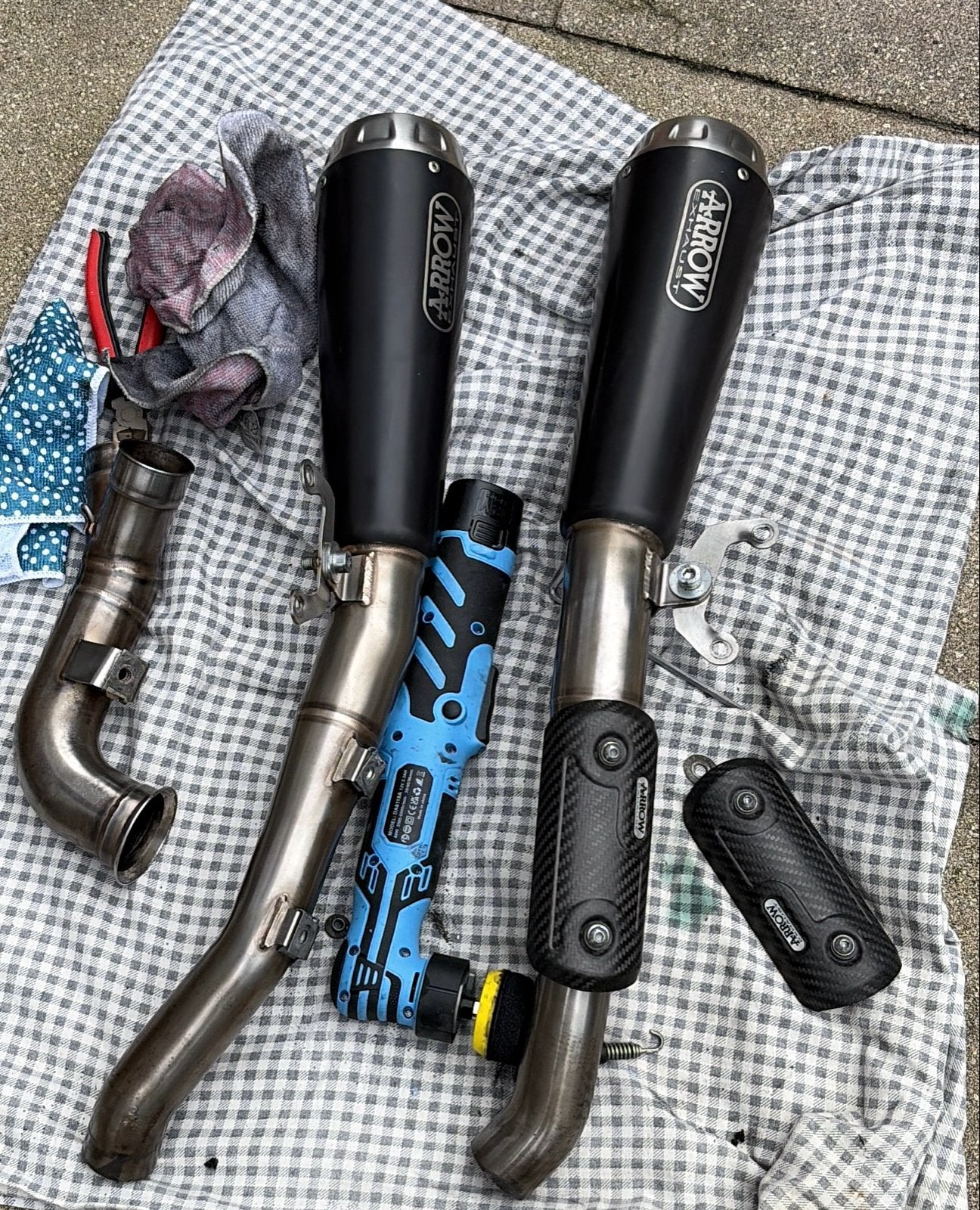 Arrow dual prorace uitlaatdempers KTM 790 Duke, KTM 890 Duke, Ophalen of Verzenden, Gebruikt