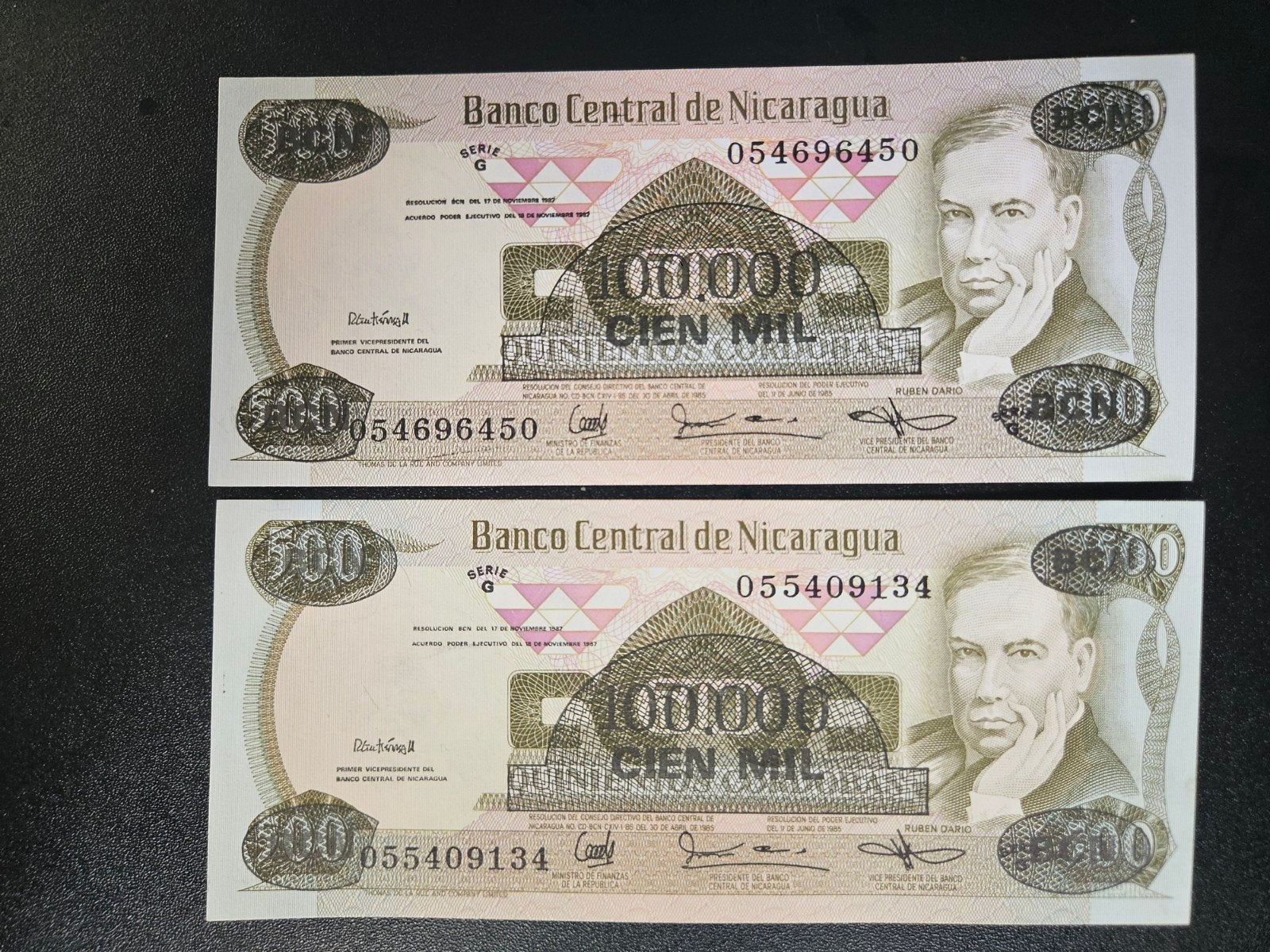 Nicaragua pick 149 1987 UNC per stuk, Ophalen of Verzenden, Midden-Amerika, Los biljet