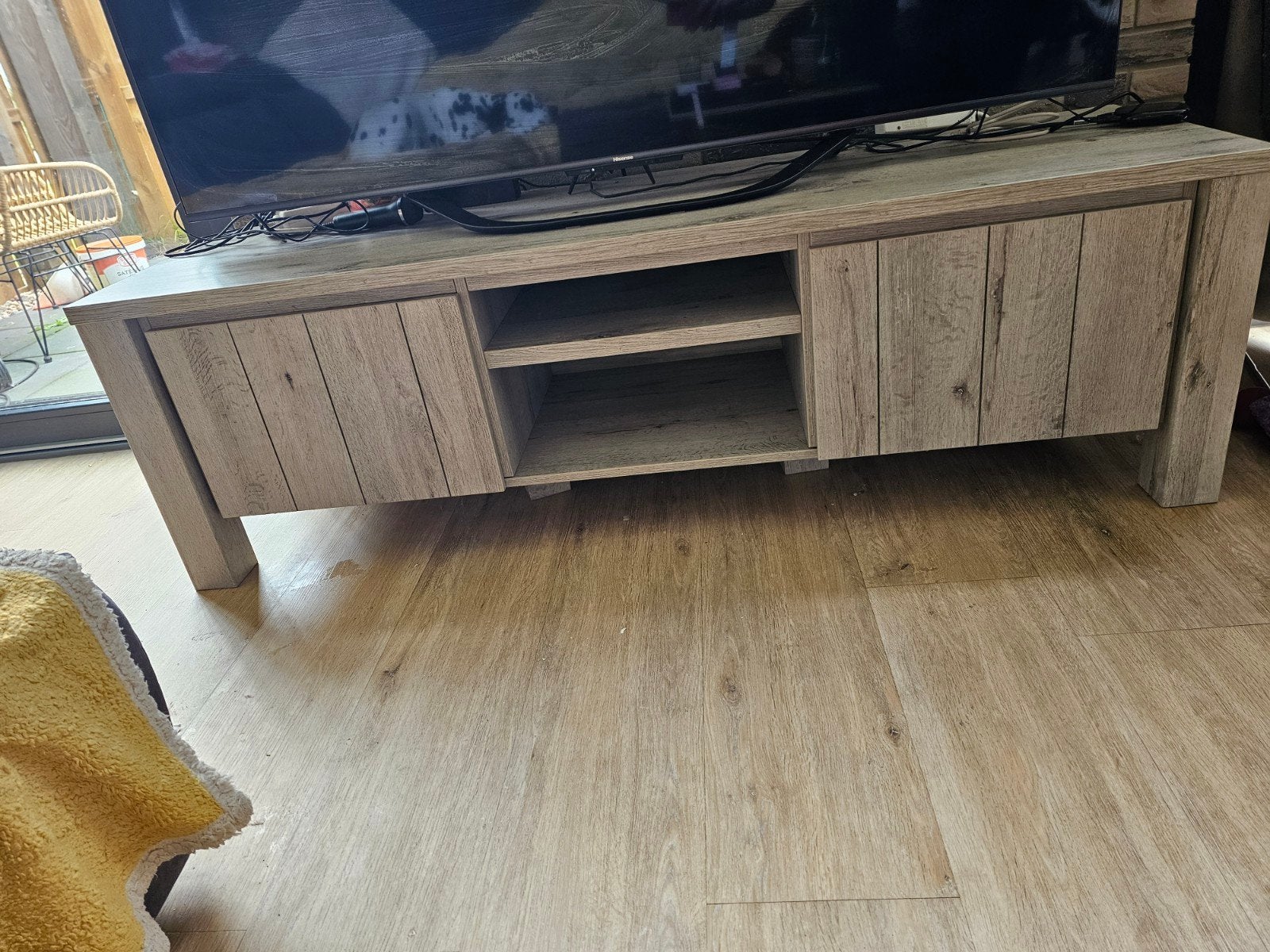 TV meubel Jens 168 cm en salontafel Jens van Leenbakker, Ophalen, Gebruikt, Modern, Scandinavisch, 150 tot 200 cm