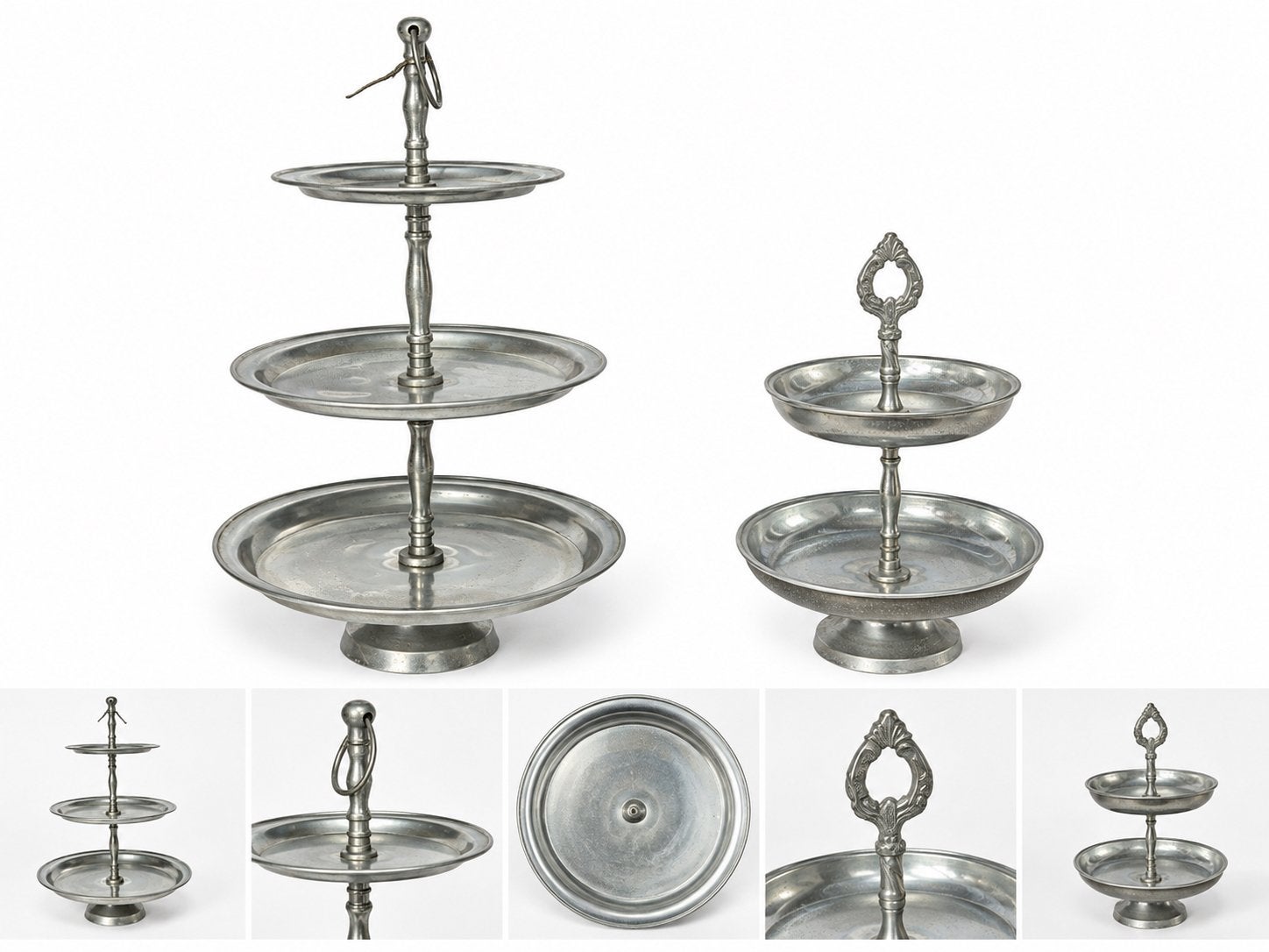 Set van 2 metalen etagères - 3-laags & 2-laags, Ophalen of Verzenden