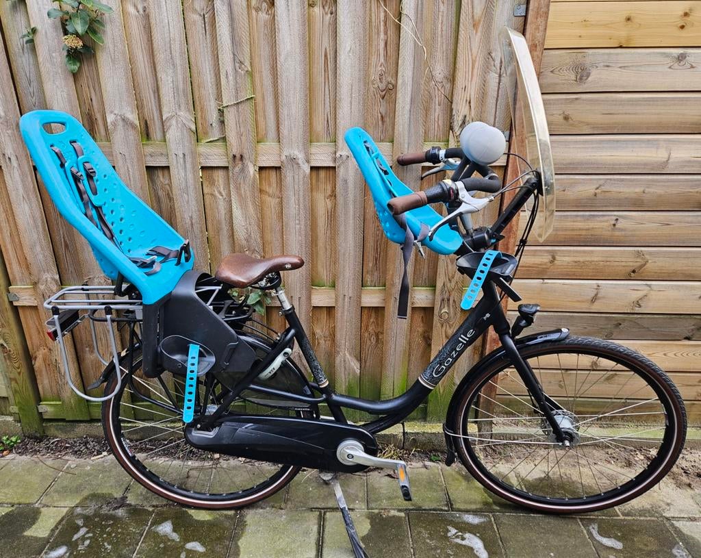 Gazelle moederfiets met kinderzitjes, Ophalen, Gebruikt, Velgrem, Versnellingen