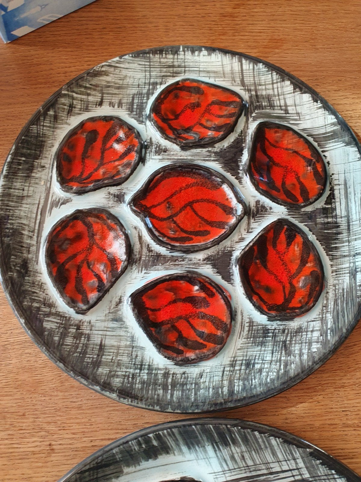Vintage oesterborden - MBFA Pornic, handgeschilderd, Antiek en Kunst, Ophalen of Verzenden