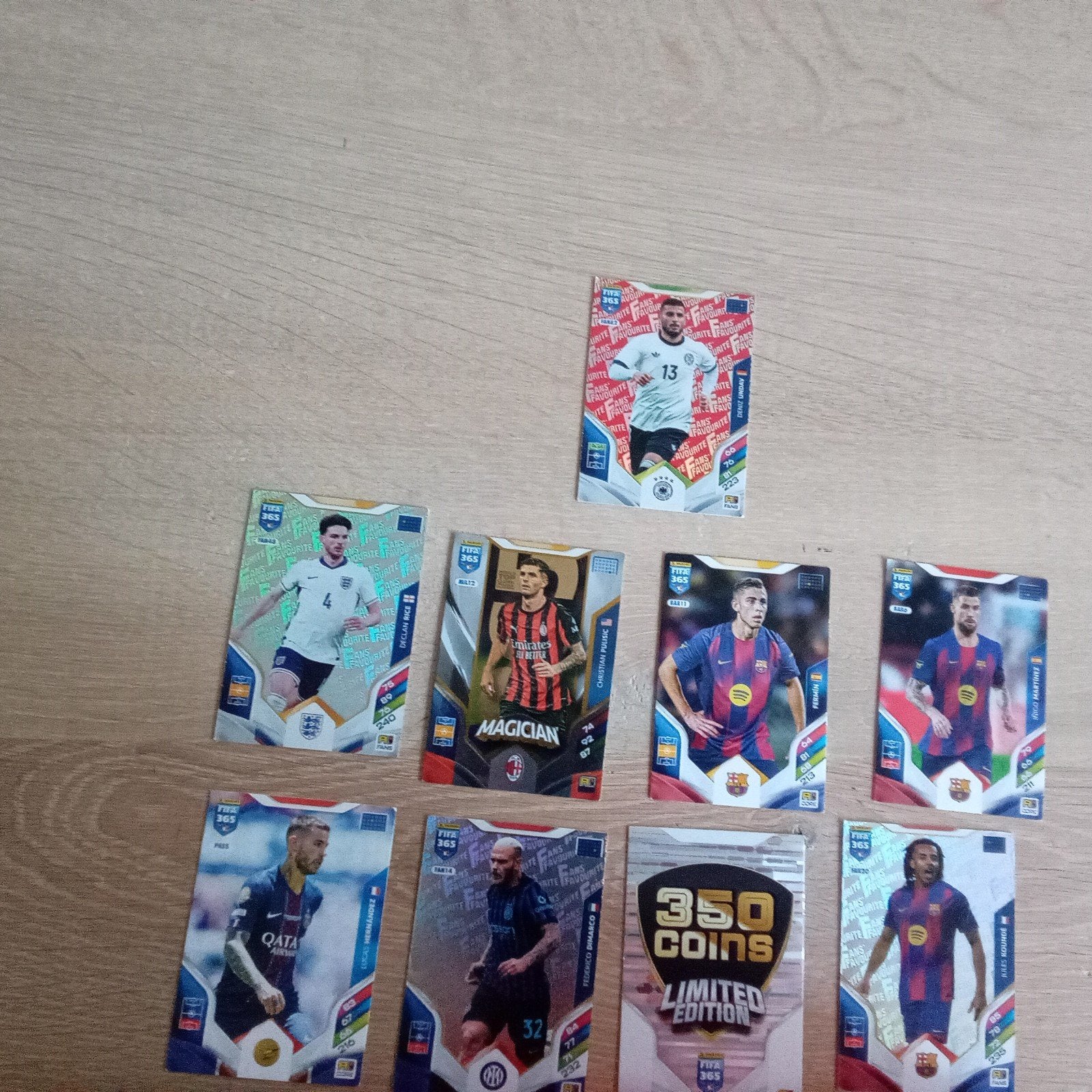 FIFA 365 Adrenalyn XL Voetbalkaartjes van 9 Diverse Spelers, Ophalen of Verzenden, Gebruikt, Buitenlandse clubs, Spelerskaart