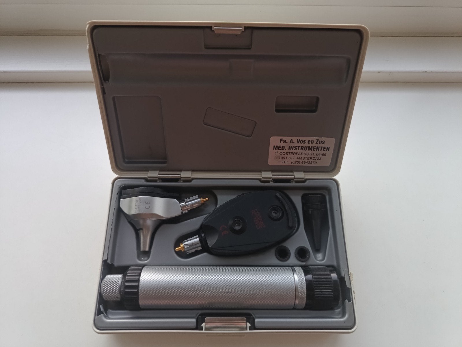 Heine otoscoop beta 200 en ophthalmoscoop k180, Ophalen of Verzenden, Gebruikt