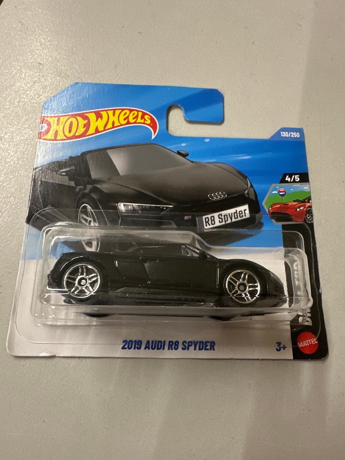 Hot Wheels 2019 Audi R8 Spyder Zwart Nieuw in Verpakking, Ophalen of Verzenden, Nieuw