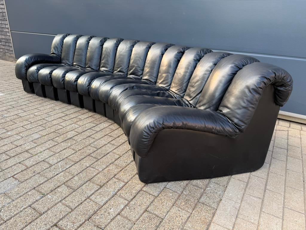 De Sede Ds600 Snake Tatzelwurm 13delig Zwart leder Topstaat!, Ophalen of Verzenden, Togo mah jong vitra knoll cassina artifort b&b italia leolux