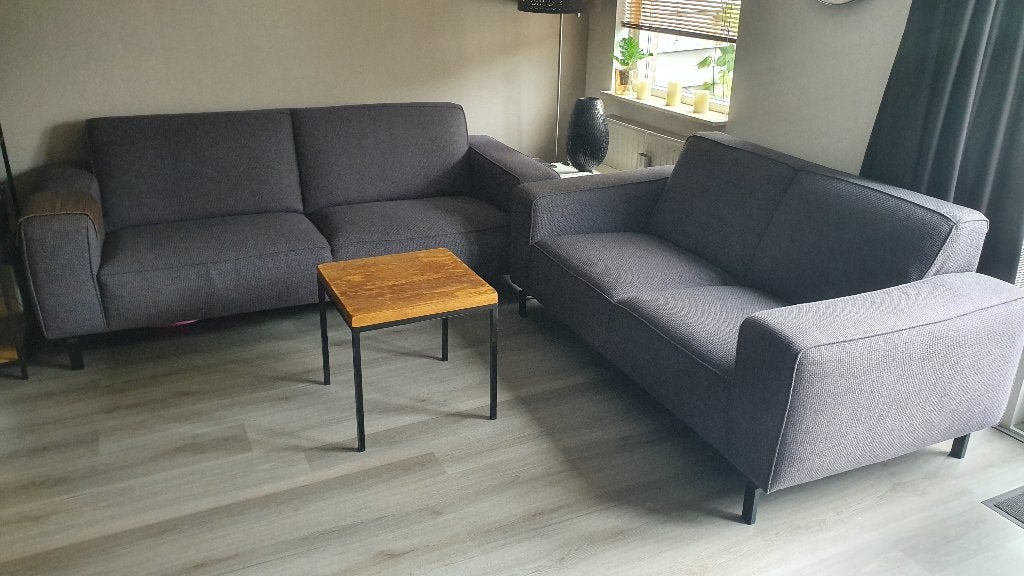 Moderne bankstel set, 2.5 + 2 zitsbank, in zeer goede staat, Ophalen, Zo goed als nieuw, 75 tot 100 cm, Rechte bank