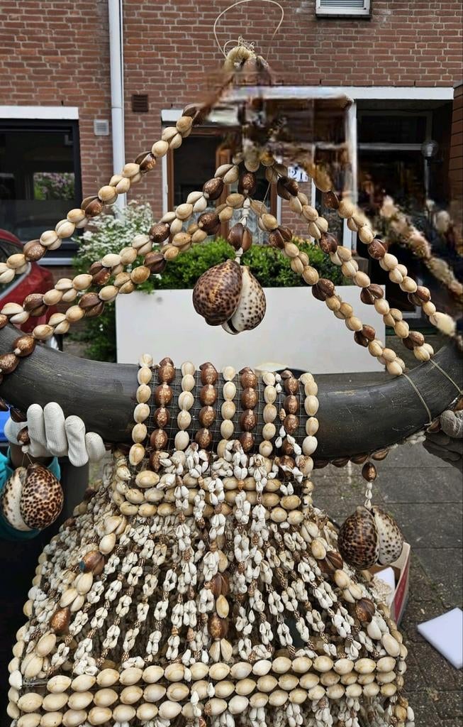 Schelpenornament decorstuk, Ophalen