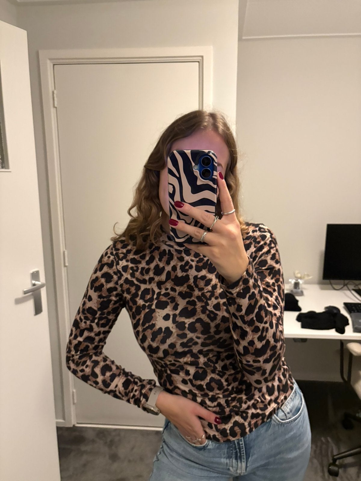 Panter top, Maat 38/40 (M), Bruin, Ophalen of Verzenden, Zo goed als nieuw