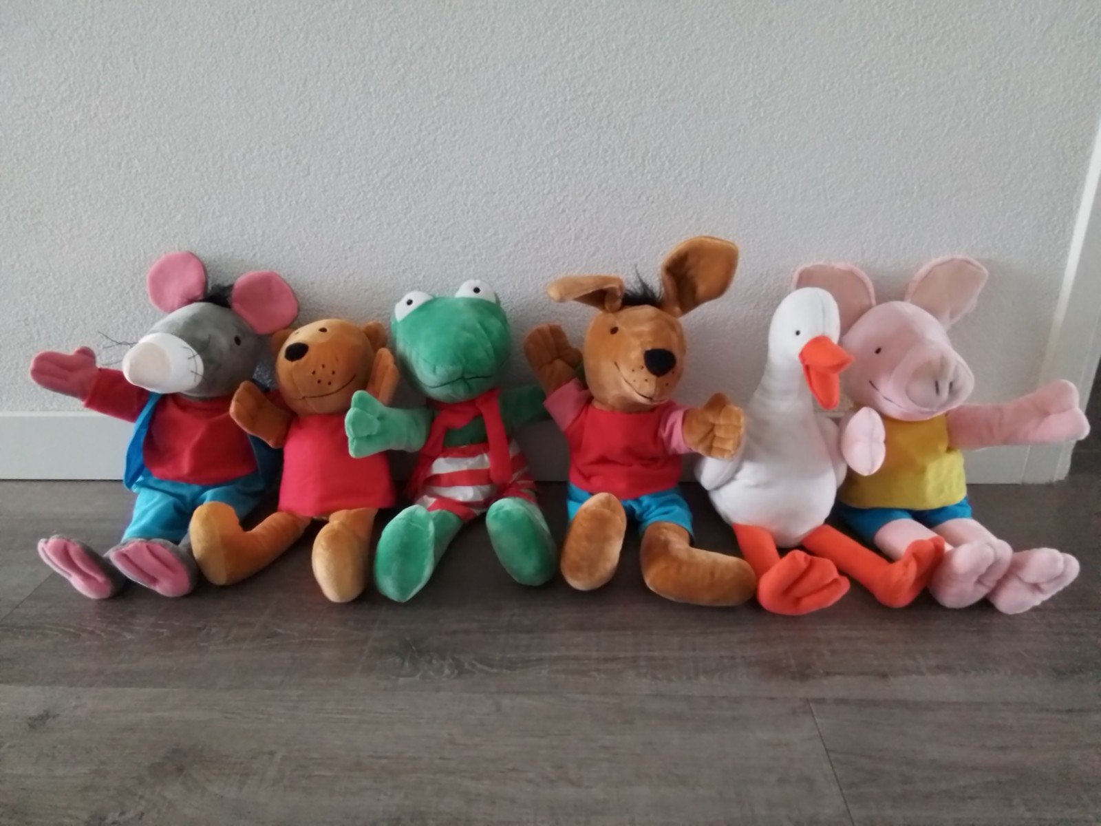 Max Velthuijs handpoppen: Kikker, Varkentje, Haas, Eend, Mui, Overige merken, Overige karakters, Overige typen, Ophalen of Verzenden