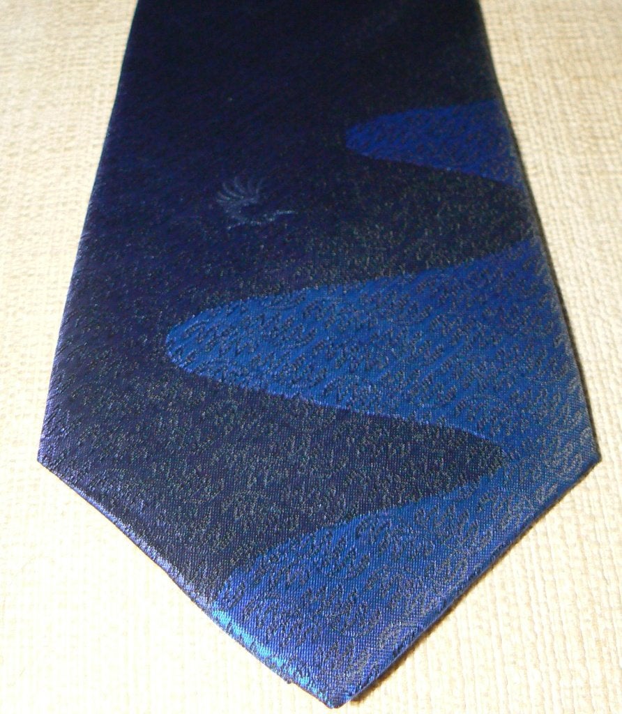 Den Haag Gemeente stropdas modern blauw design Ooievaar, Ophalen of Verzenden, Nieuw, Blauw