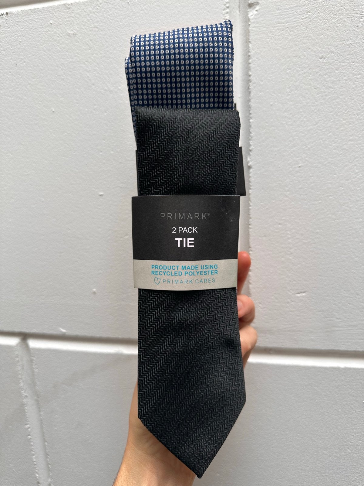 Primark 2-pack stropdassen - Zwart en Blauw, Kleding | Heren, Ophalen, Nieuw, Zwart, Effen