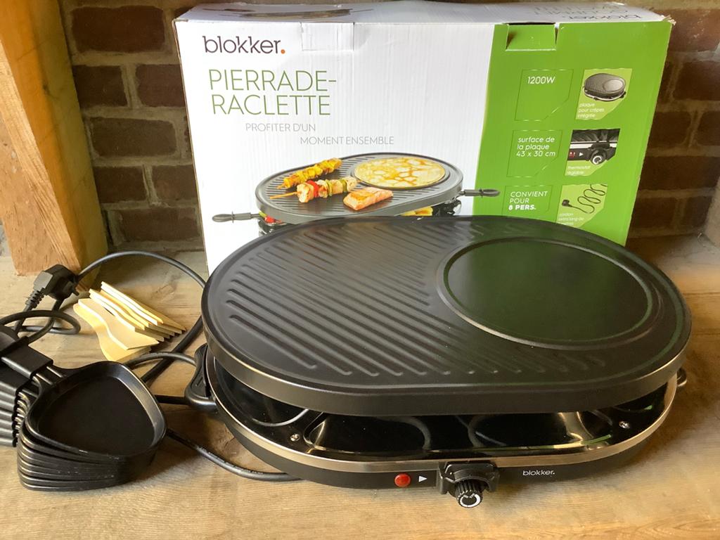 Gourmet raclette stel 8 persoons gourmetstel, Ophalen of Verzenden, Zo goed als nieuw, 8 personen of meer