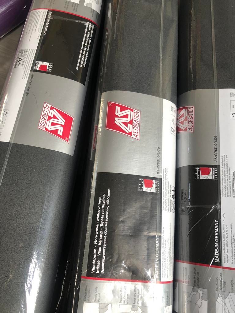 Grijs vlies behang 7 stuks, Ophalen, Minder dan 10 m², Grijs