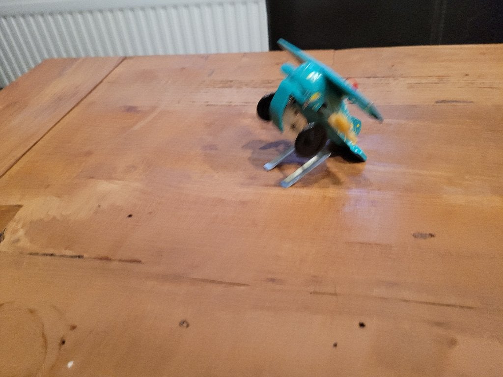 zeer oude nette vintage blauwe blikken vliegtuig, Verzamelen, Ophalen of Verzenden, Zo goed als nieuw