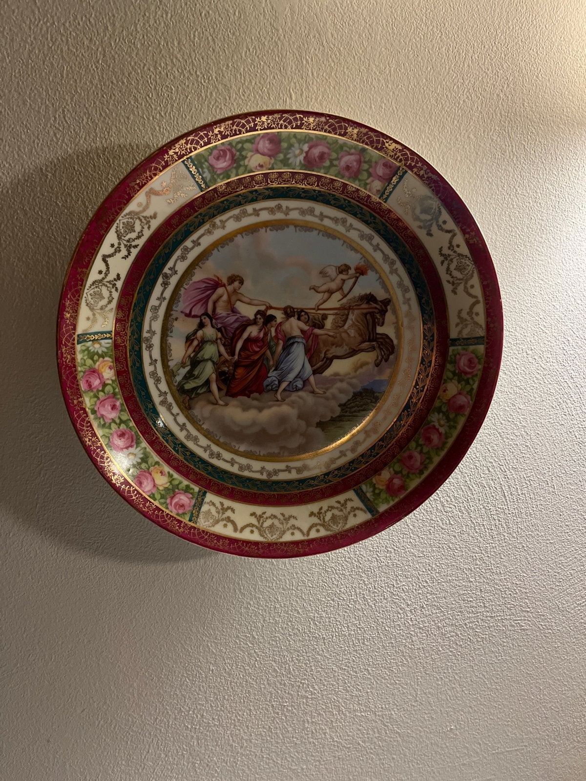 Decoratieve wandplaat met klassieke afbeelding, Ophalen of Verzenden