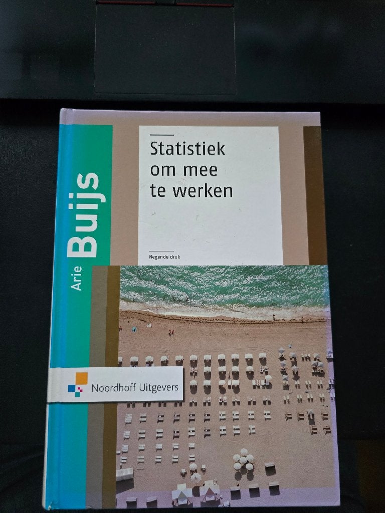 Statistiek om mee te werken 9e druk, Ophalen, Beta, Zo goed als nieuw, HBO