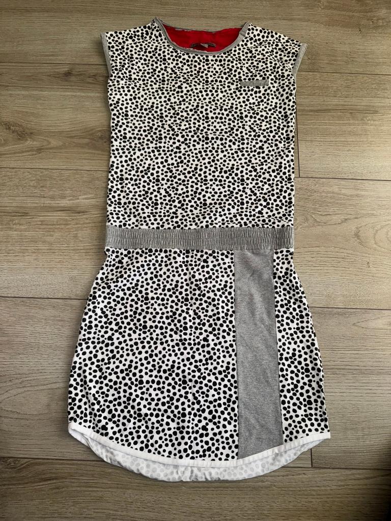 Soft&Jolly 158 164 jurk jurkje zwart wit grijs, Zo goed als nieuw, Jurk of Rok, Soft jolly, Verzenden