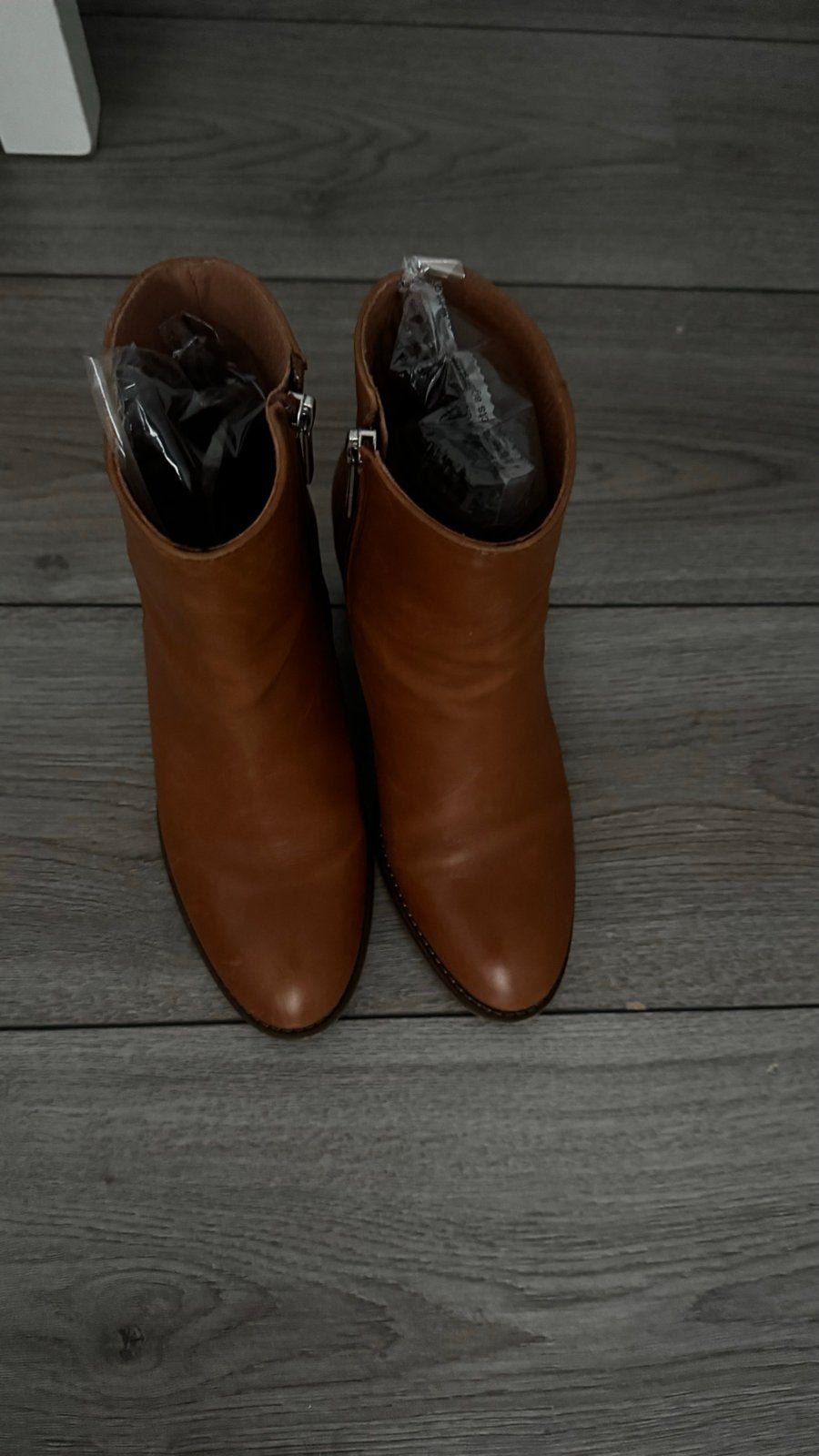 Sascha cognac leren enkellaarzen maat 38, hak 7 cm, Ophalen of Verzenden, Zo goed als nieuw, Bruin, Lage of Enkellaarzen