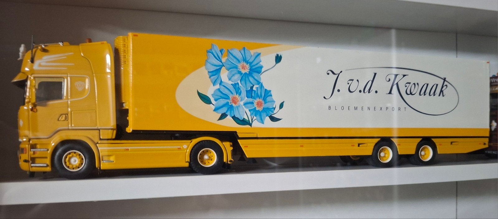 Tekno Scania J vd Kwaak Rijnsburg, Hobby en Vrije tijd, Modelauto's | 1:50, Ophalen of Verzenden, Zo goed als nieuw, Bus of Vrachtwagen
