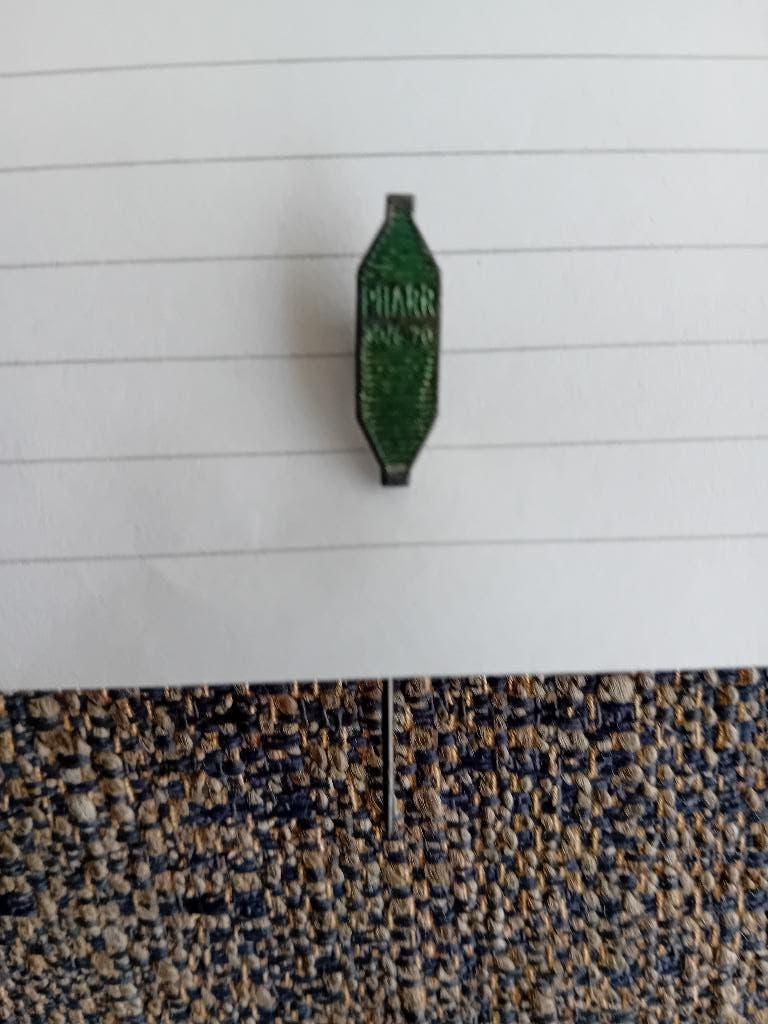 Pin - PHARR 30-6-70, Ophalen of Verzenden, Gebruikt, Overige onderwerpen, Speldje of Pin