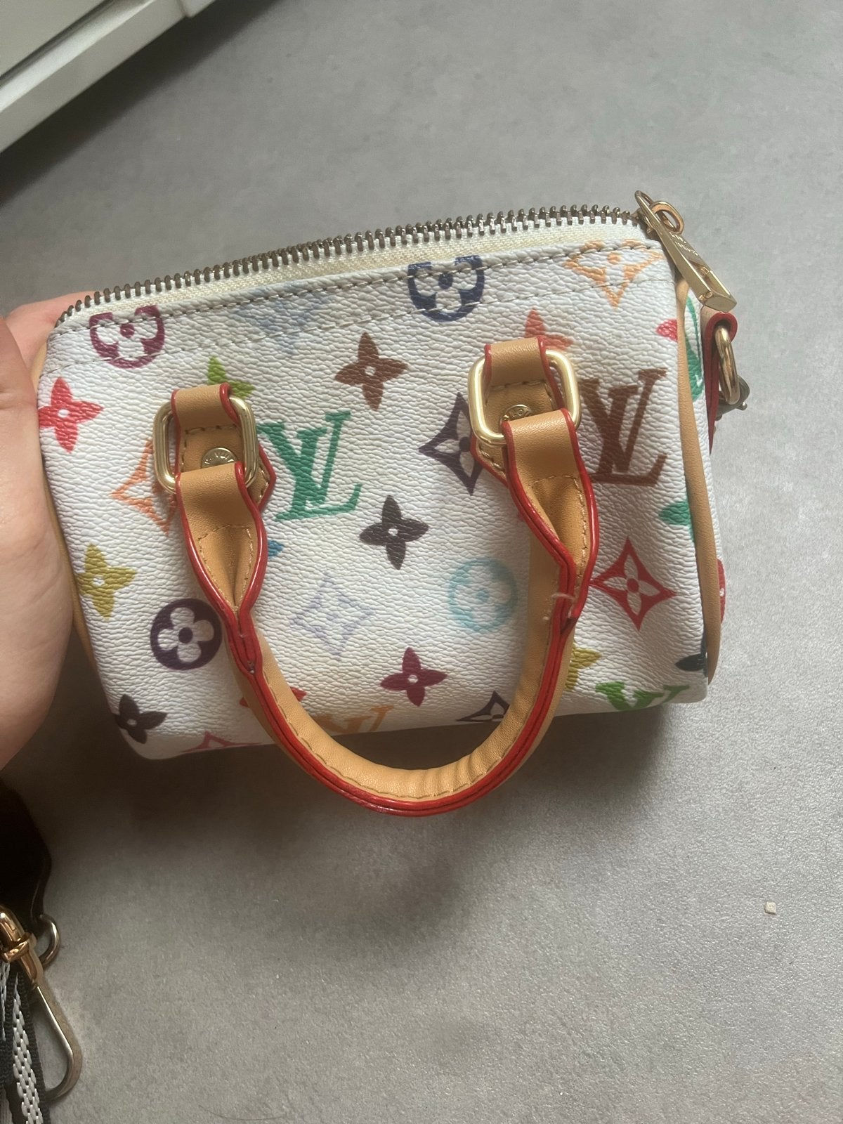 Louis Vuitton Mini Speedy Multicolor Tasje, Sieraden, Tassen en Uiterlijk, Tassen | Damestassen, Ophalen, Gebruikt, Overige kleuren