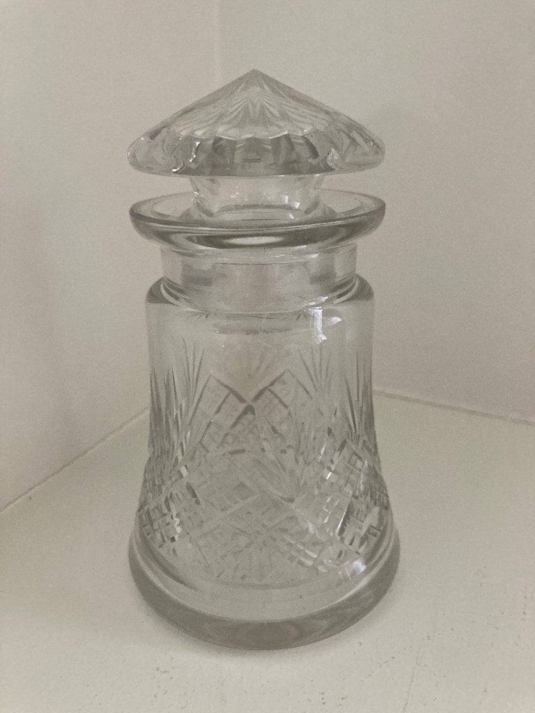 Kristallen parfumflesje/karafje/potje, Ophalen of Verzenden
