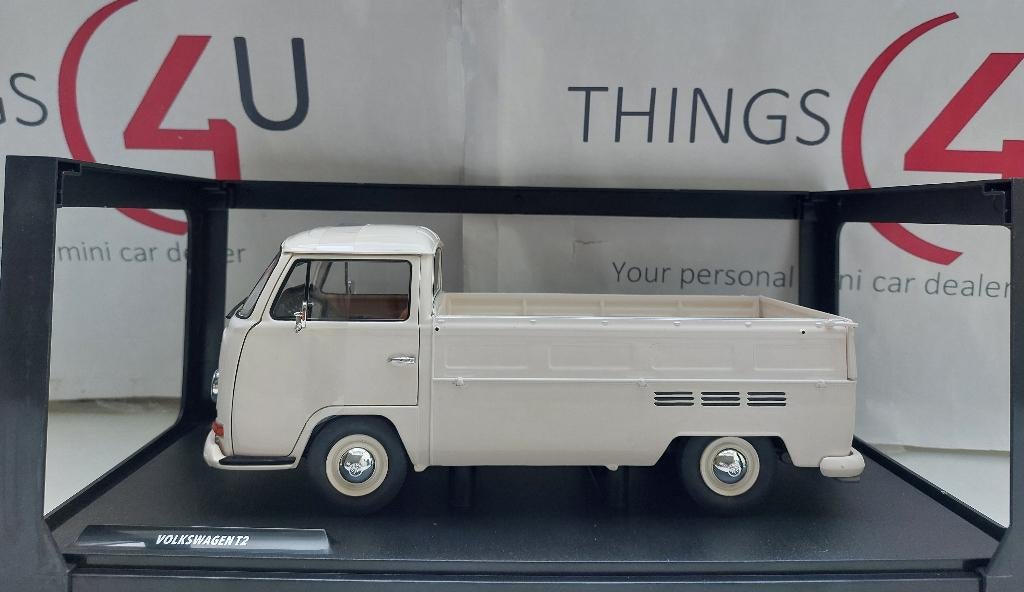 Solido 1:18 Volkswagen T2 Pick Up Porsche Racing 1968 creme, Ophalen of Verzenden, Nieuw, Auto, Solido