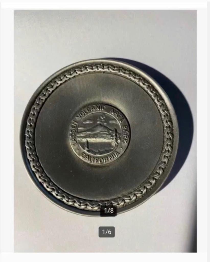 Plaquette Nationaal Park California Vulcano Lassen in doos, Ophalen of Verzenden, Overige materialen