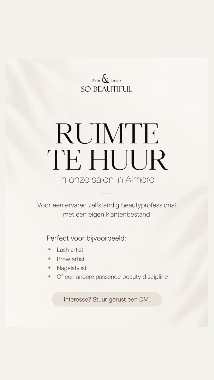 Ruimte te huur