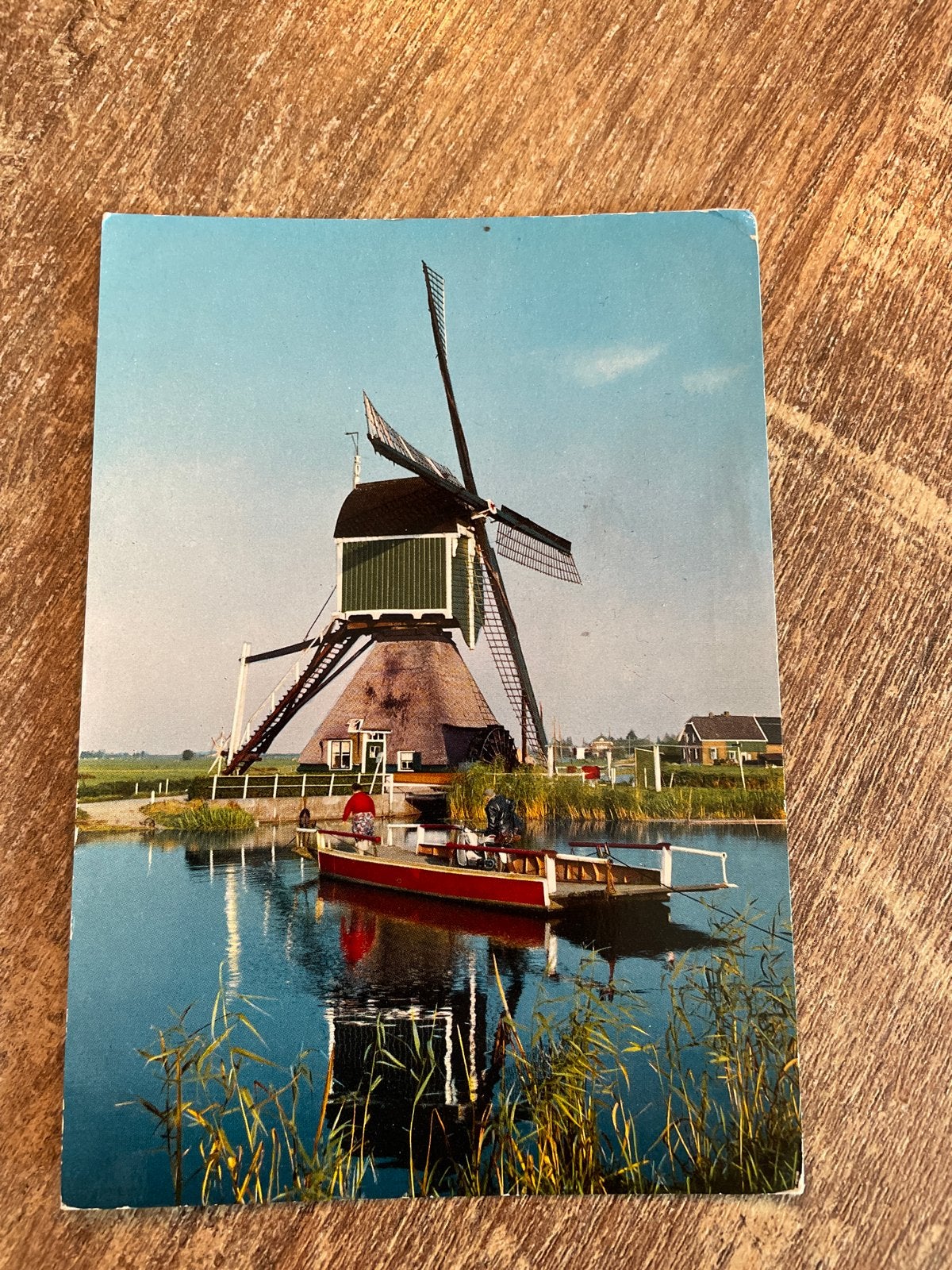 Oude ansichtkaart: Hollandse molen te Groot-Ammers, Ophalen of Verzenden, 1960 tot 1980, Gelopen, Zuid-Holland