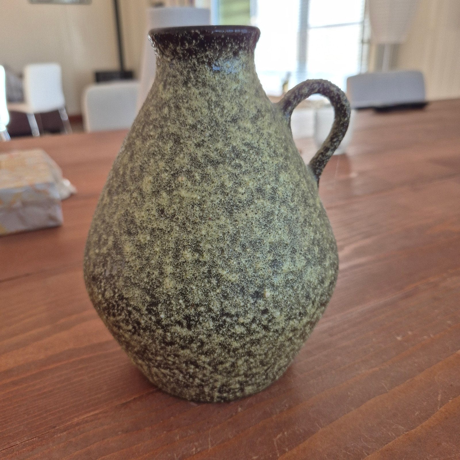 Vintage West-Duitse vaas met handvat, Fat Lava stijl, Ophalen of Verzenden